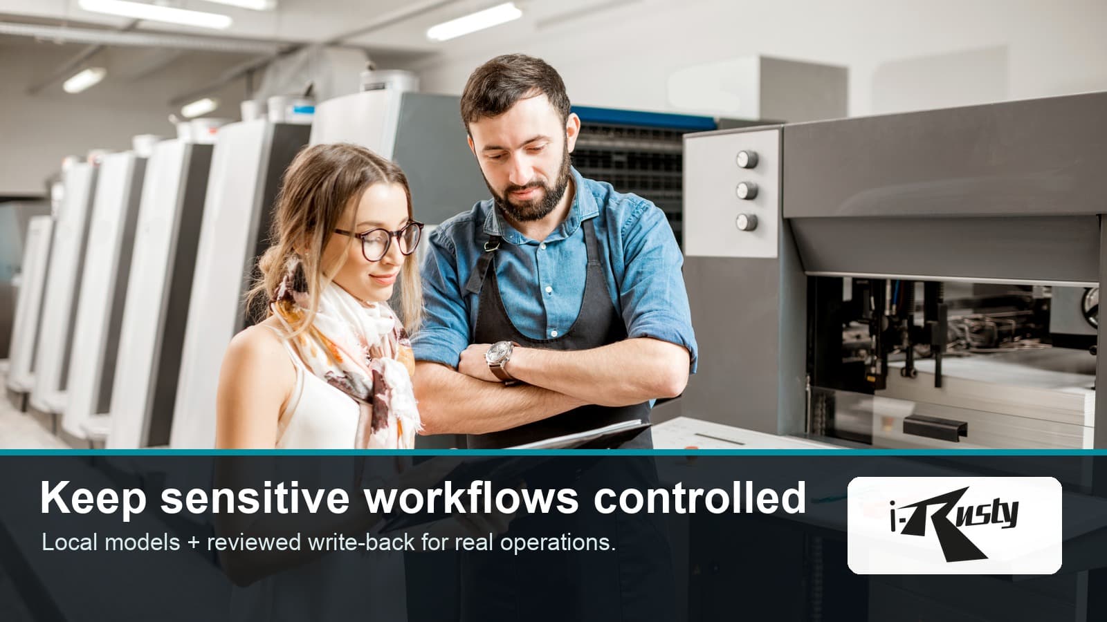 Secure model workflow for production business